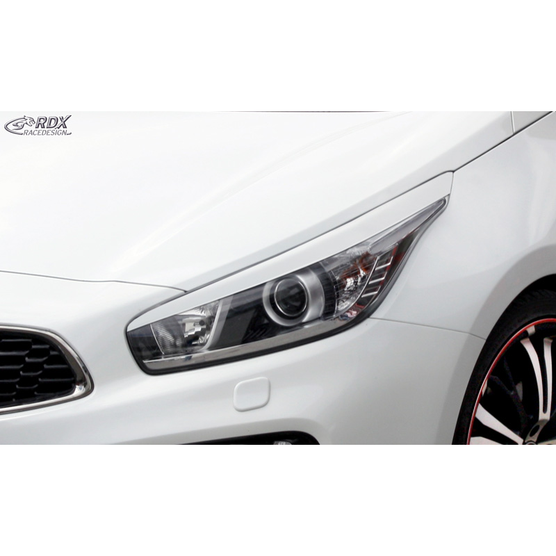 Head light spoilers  Kia Cee'd & Pro Cee'd JD 2012- (ABS)