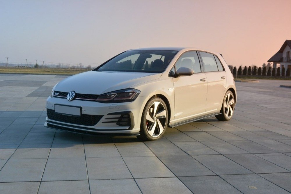 Zijskirts passend voor VW Golf 7 GTI / Facelift Glans Zwart