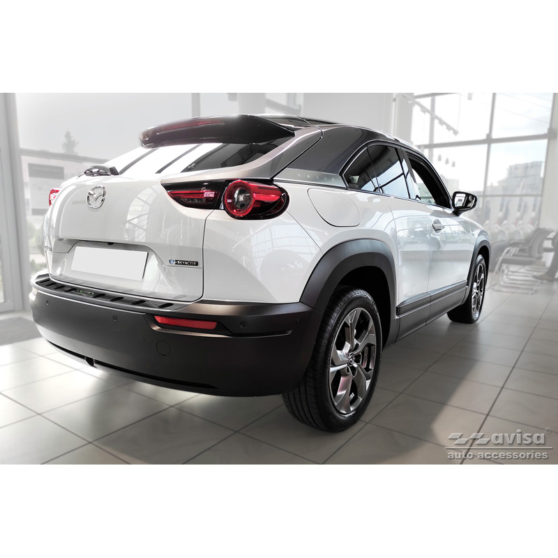 Black Stainless Steel Rear bumper protector  Mazda MX-30 2020- 'STRONG EDITION'