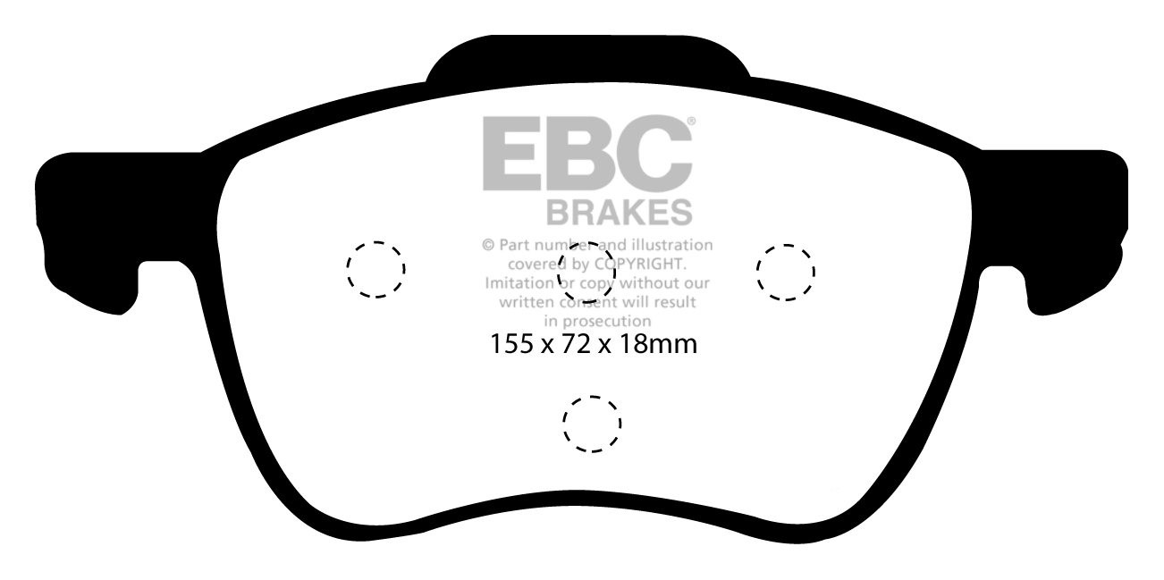 EBC Brakes VOLVO S60 2.0 Turbo 2000-2010 Remblokken voorzijde