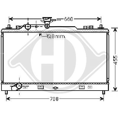 Radiator MAZDA 6 07->> 375x725x17