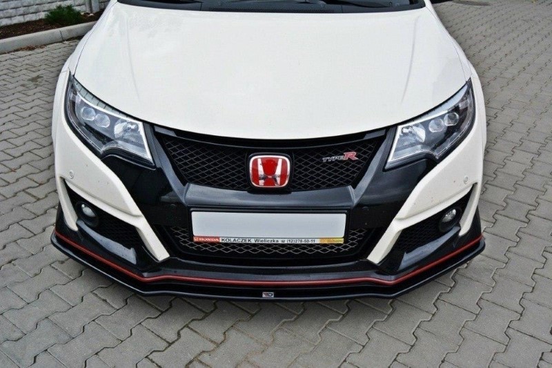 Voorspoiler Honda Civic IX Type R V.1 Glanzend Zwart