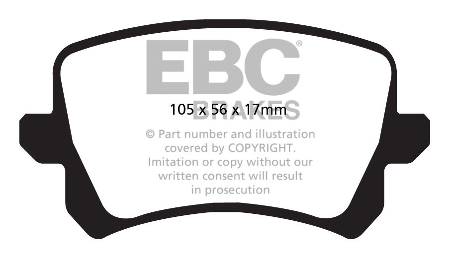 EBC Brakes VW Passat CC 2.0 TD -170 2008-.. Remblokken achterzij