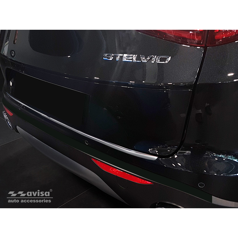 Stainless Steel Rear bumper protector  Alfa Romeo Stelvio 2017- & FL 2020- 'Ribs'