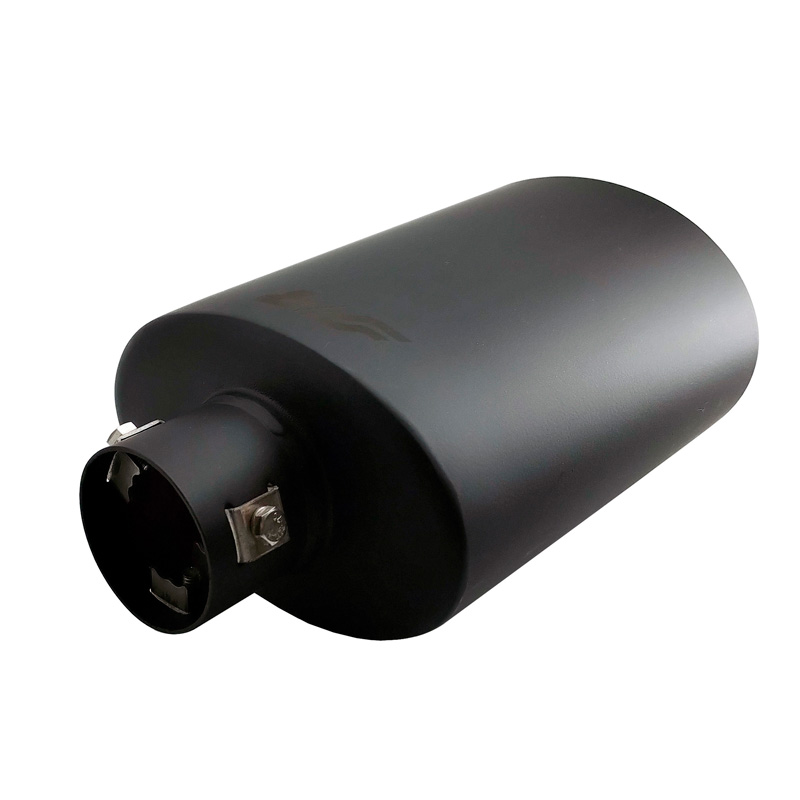 Simoni Racing Exhaust Tip Oval/Slanting Black - 150x100xL255mm - Installation ->37-54mm