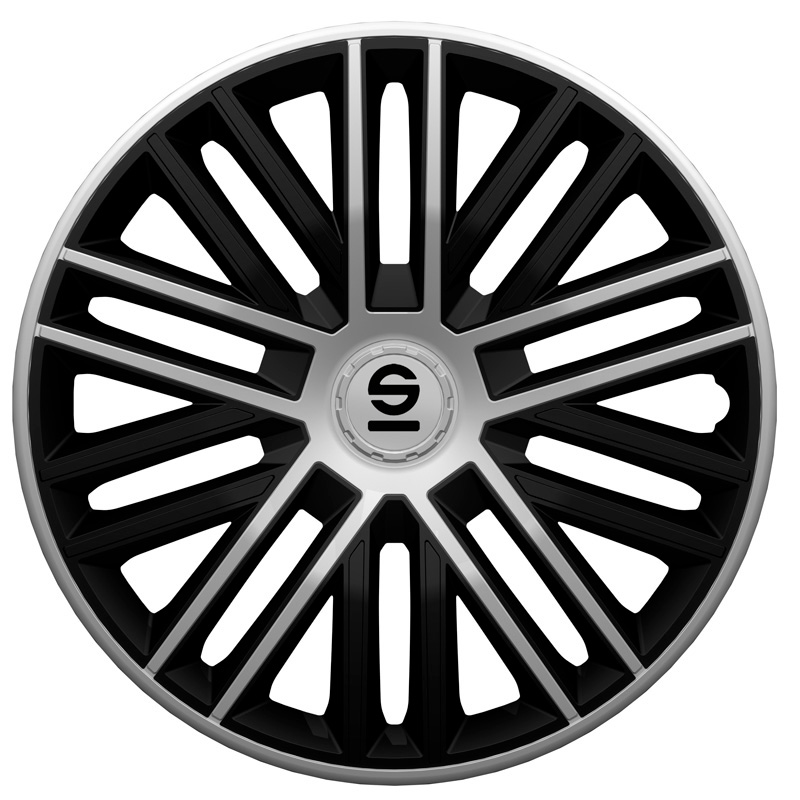 Sparco Wheel Covers Bergamo - 14-inch - Black/Silver - Set of 4 pieces
