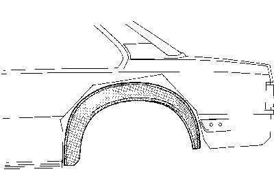 spatbordrand, binnen, rechts Opel Vectra A, 1988-1995