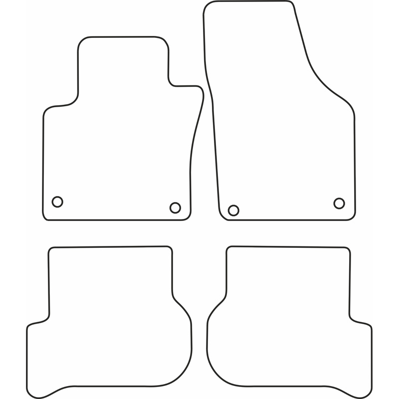 Set velour car mats  Volkswagen Golf Plus 2003-2007