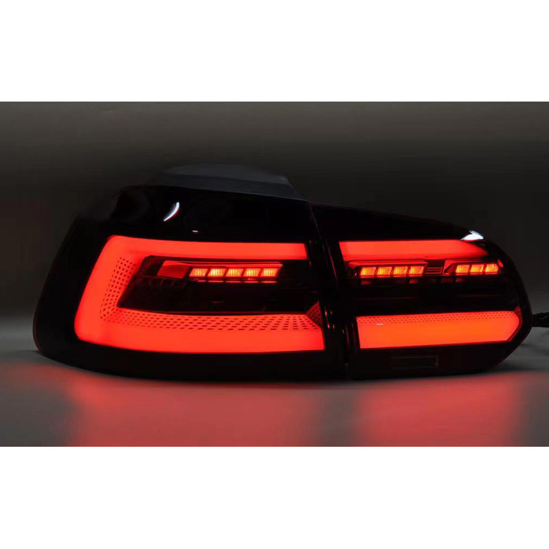Set LED Tail Lights in Golf 8-Look  Volkswagen Golf VI 2008-2012 excl. Variant - Red/Clear/Smoke - incl. Dynamic Running Light