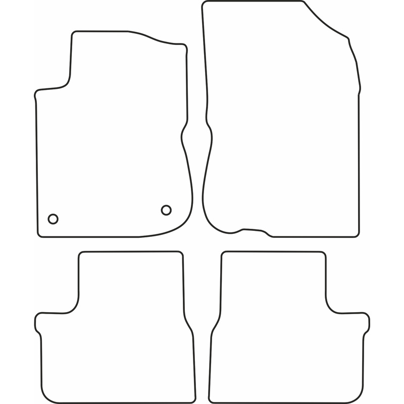 Set car mats  Peugeot 208 5 doors 2012-2019
