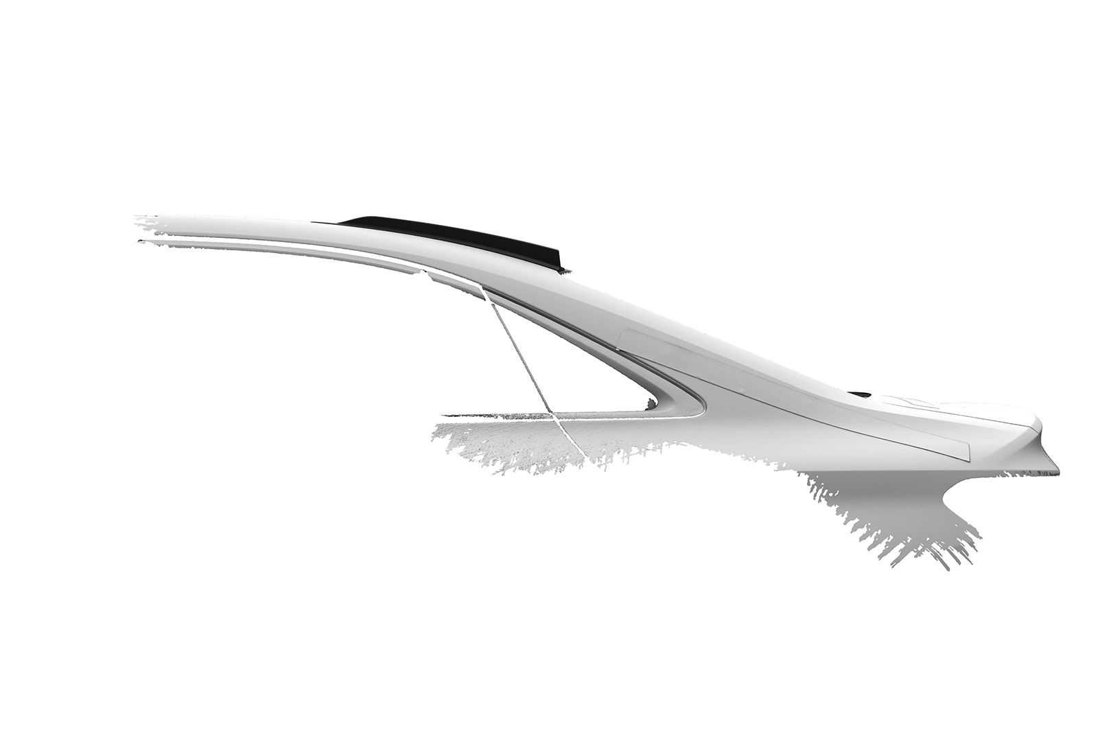 Roof Fins with ABE Audi A3 / S3 / RS3 8Y Sedan 2020– Gloss Black