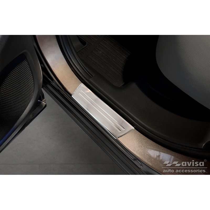 Inox door sill protectors  Mitsubishi Eclipse Cross PHEV 2021- 'Hybrid' - 4-pieces