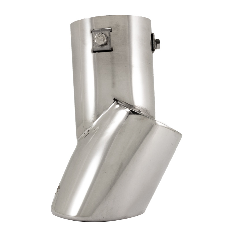 Simoni Racing Exhaust Tip Oval Inox - 116x86xL180mm - Installation 46->74mm