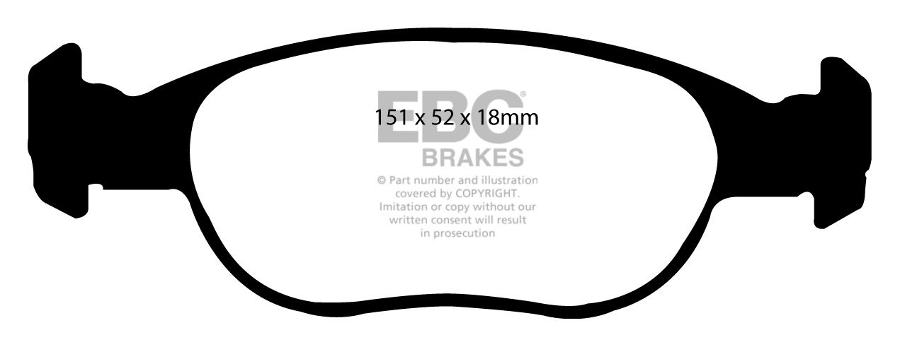 EBC Brakes FIAT Punto 1.9 D 99-2003 Remblokken voorzijde