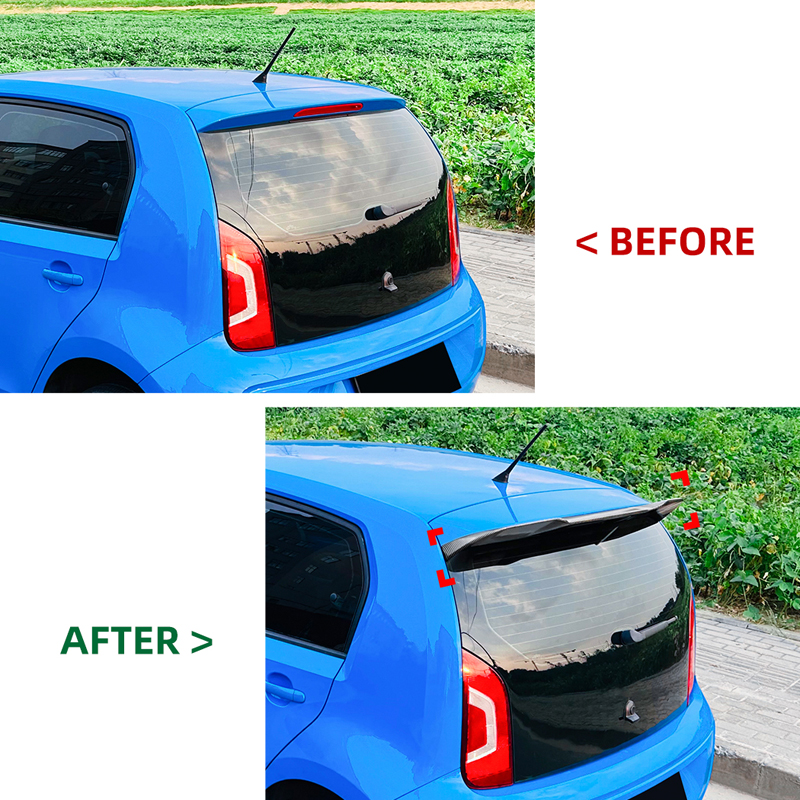 Roof spoiler (Spoiler Cap)  Volkswagen Up! excl. GTi & Seat Mii & Skoda Citigo 2011- (ABS Glossy Black)