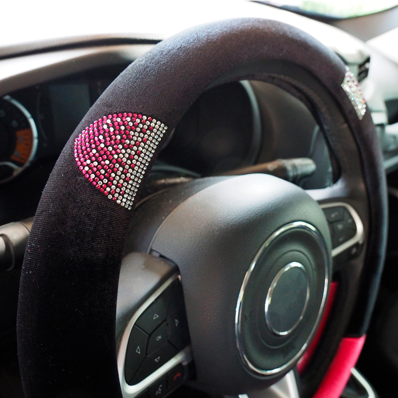 Simoni Racing Steering Wheel Cover Pussycat - Black/Pink - 37-39cm