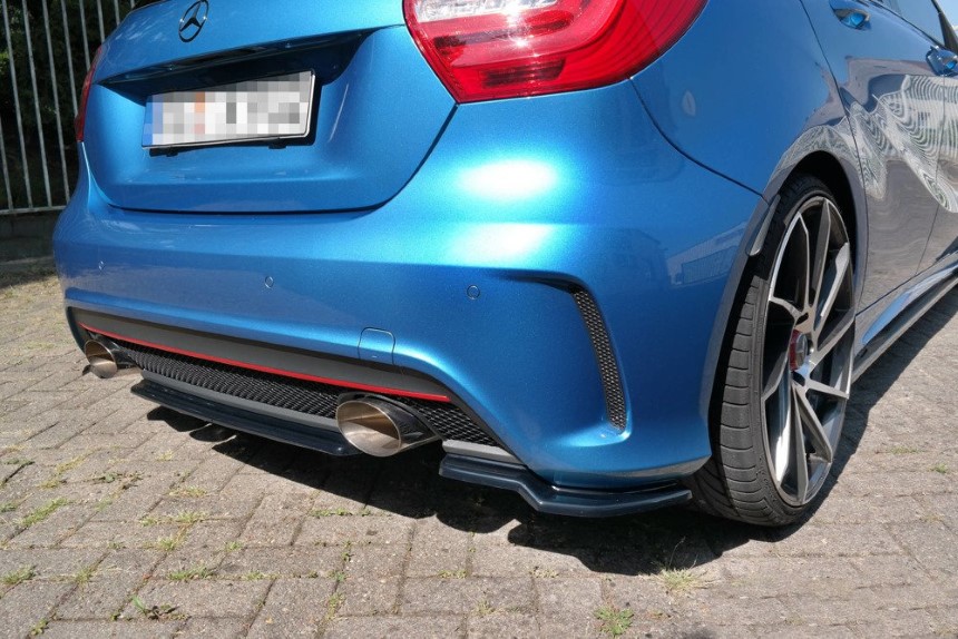 Diffuser passend voor Mercedes-benz W176 AMG-line Maxton Design glans zwart