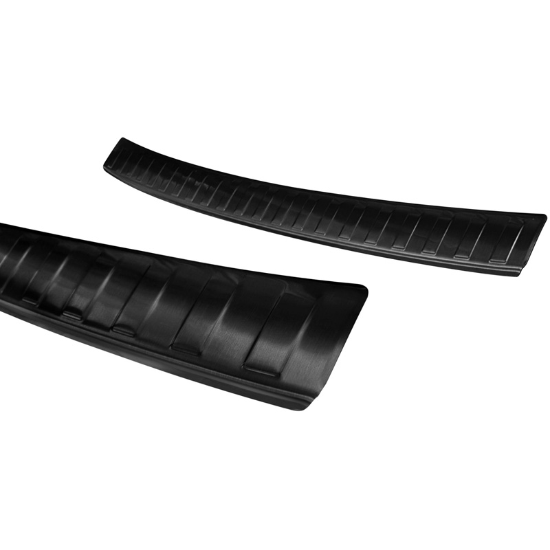 Black Stainless Steel Rear bumper protector  Hyundai i10 HB 5-doors 2019- 'Ribs'