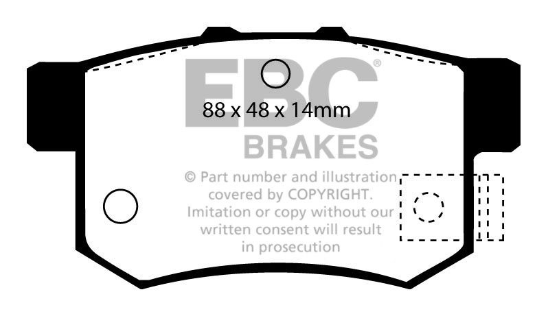 EBC Brakes HONDA Shuttle 2.3 98-2001 Remblokken achterzijde gree