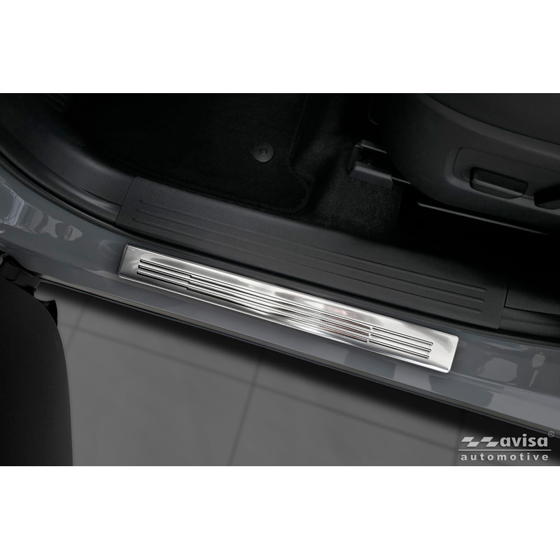 Avisa Inox door sill protectors  Mazda CX-5 III 2025- - 'Lines' - 4-pieces