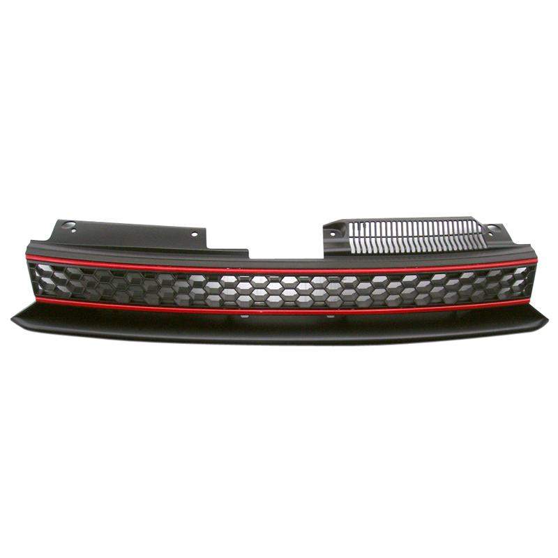 No-Sign GTi-Look Grill  Volkswagen Golf VI 2008-2012 Black/Red