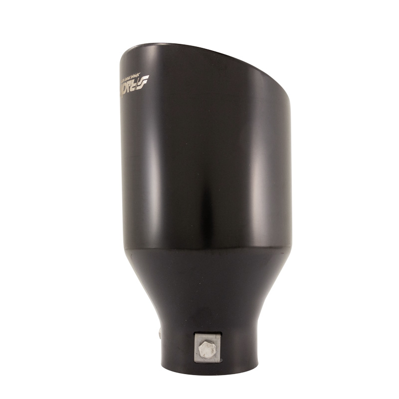 Simoni Racing Exhaust Tip Round/Slanting Inox Black - Ø115xL210mm - Installation 38-63mm