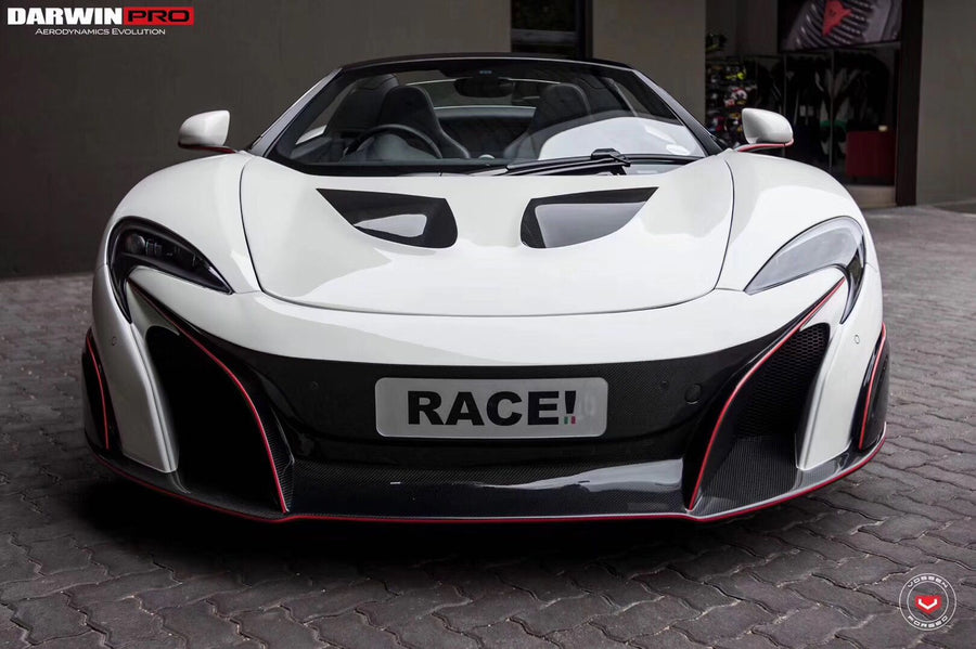 McLaren MP4 12C 675LT Style Partial Carbon Fiber Voorbumper en Zijscherm 2011-2014