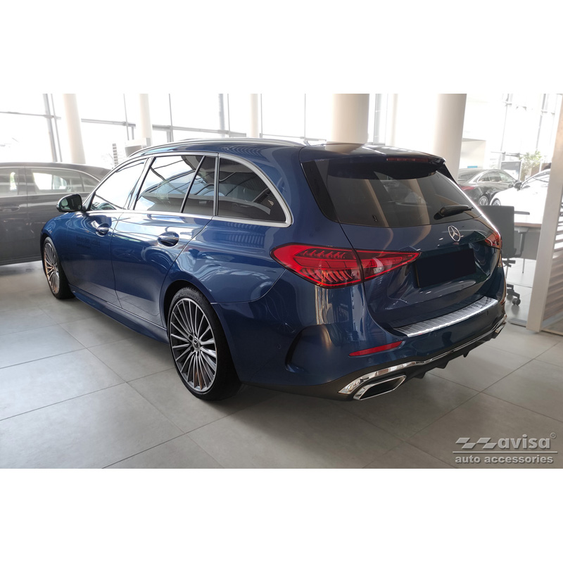 Stainless Steel Rear bumper protector  Mercedes C-Class AMG Estate (S206) 2021- 'Ribs'
