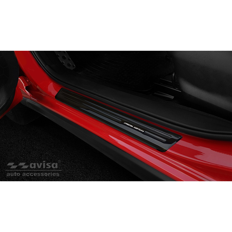 Black Stainless Steel Door sill protectors  Subaru XV II 2017- 'Special Edition' - 4-pieces