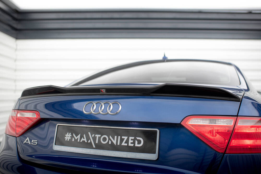 Spoiler passend voor Audi A5 / A5 S-Line / S5 8T Coupe Maxton Glans Zwart