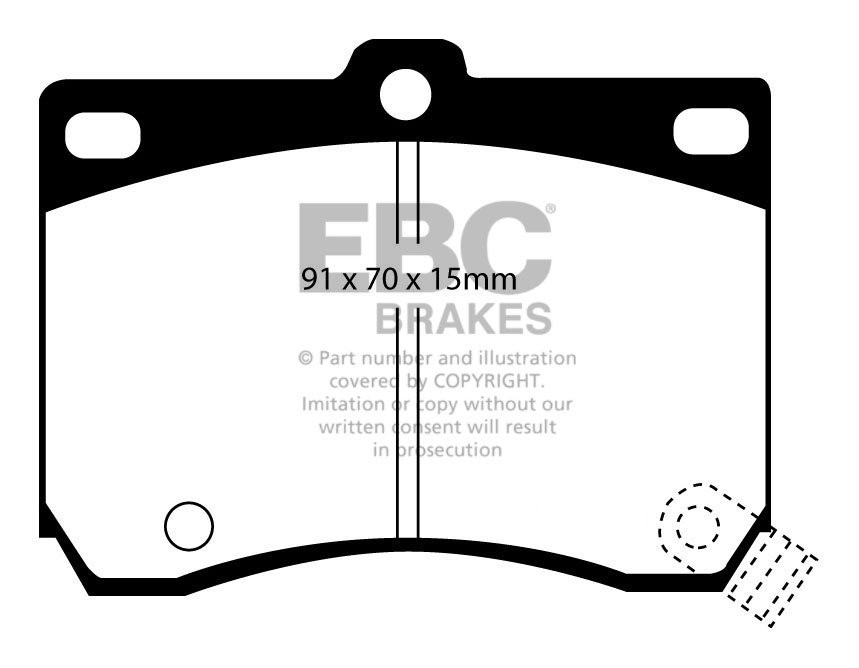 EBC Brakes MAZDA 323 1.8 (BA1) 94-98 Remblokken voorzijde
