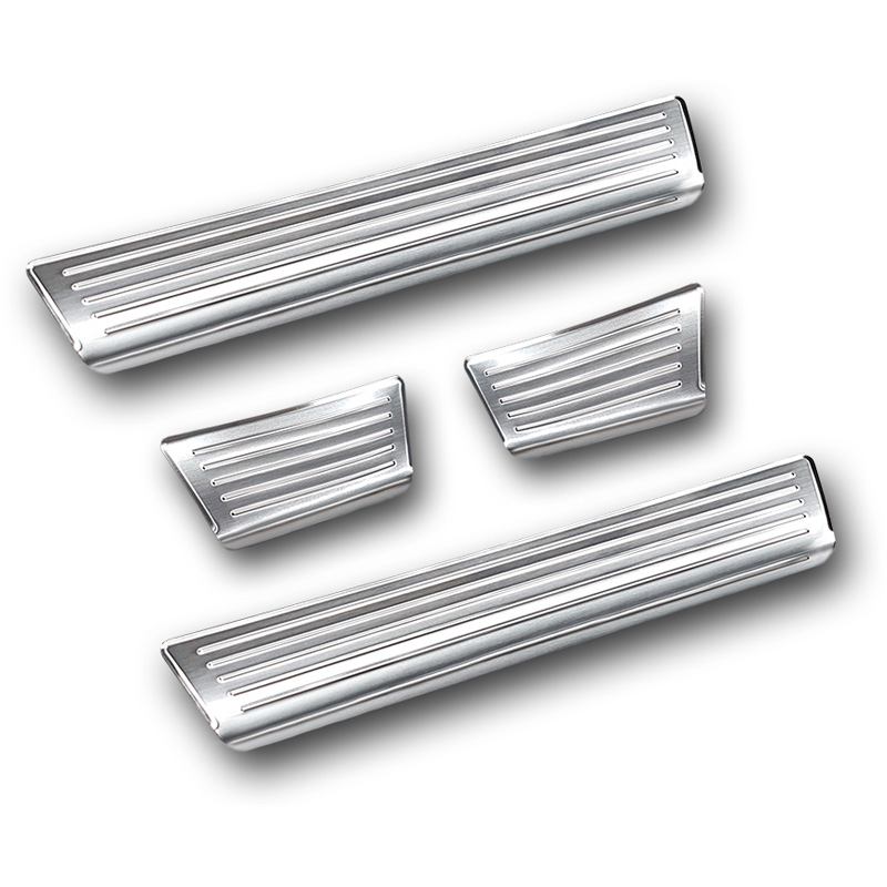 Inox door sill protectors  Citroën C3 Aircross II 2017- 'Lines' - 4-pieces