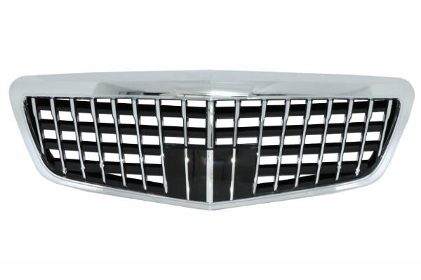 Grill passend voor Mercedes S-Klasse W221 11-13 GT Glans Zwart/Chroom
