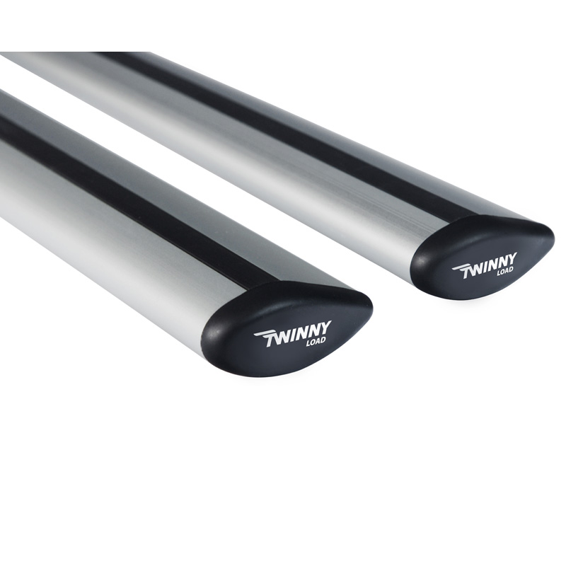 Universal Roof bar set Twinny Load Aluminum Fly Bar 124cm for cars with open & closed roof rails