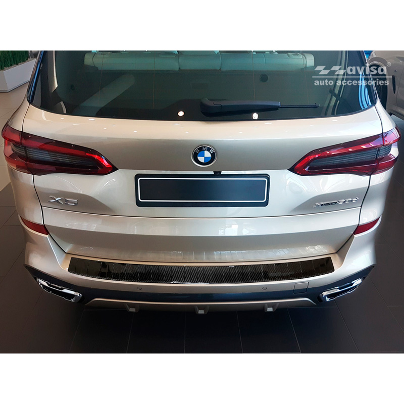 Real 3D Carbon Rear bumper protector  BMW X5 (G05) M-Package 2018- excl. M-Competition 'Ribs'