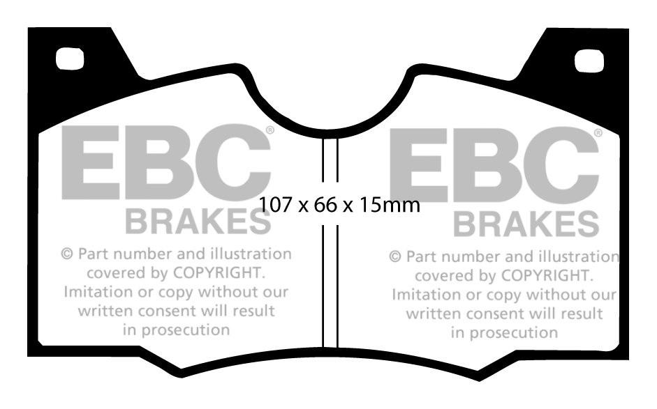 EBC Brakes LANCIA Flavia 2.0 69-76 Remblokken voorzijde redstuff