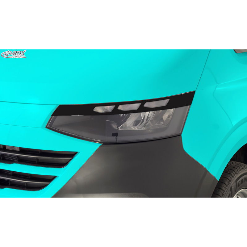 RDX Head light spoilers  Volkswagen Transporter T7 2024- excl. IQ.Light (ABS Gloss Black)