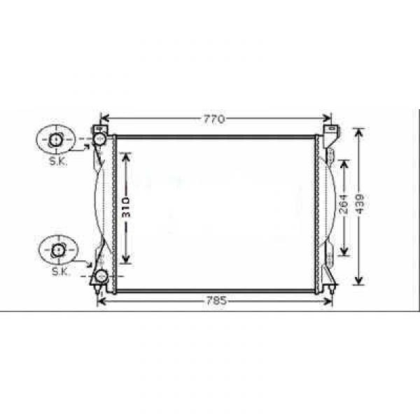 Radiator AUDI A6 04->> 675x445x32 2.0 TDI +/-AC