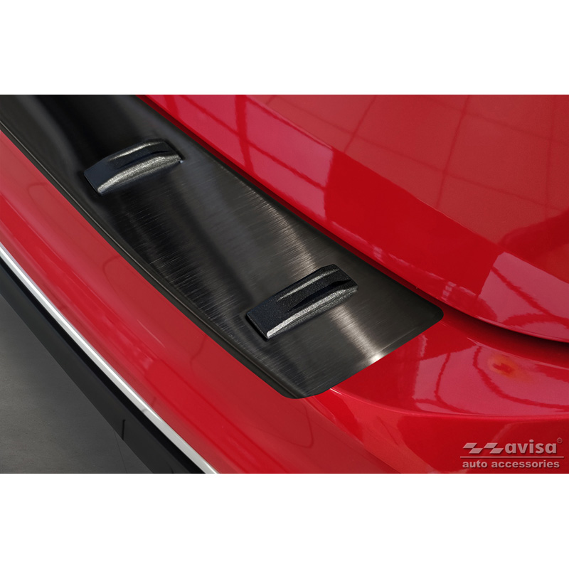Black Stainless Steel Rear bumper protector  Volkswagen Tiguan II 2016-2020 & Facelift 2020-2024 'STRONG EDITION'