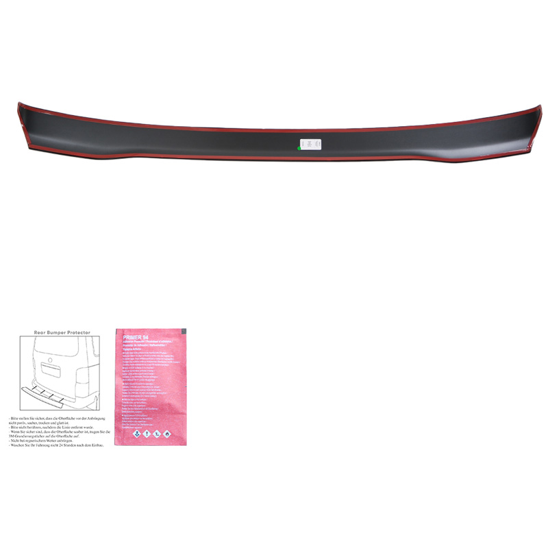 Rear Bumper Protector  Ford Transit Custom MK2 2023- & Volkswagen Transporter T7 2024- - Matt black