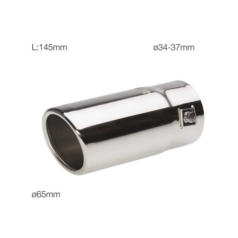 Simoni Racing Exhaust Tip Round/Slanting Inox - Ø63xL140mm - Installation ->58mm