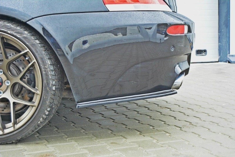 Achterzij Spoiler passend voor BMW M6 E63 Glanzend Zwart
