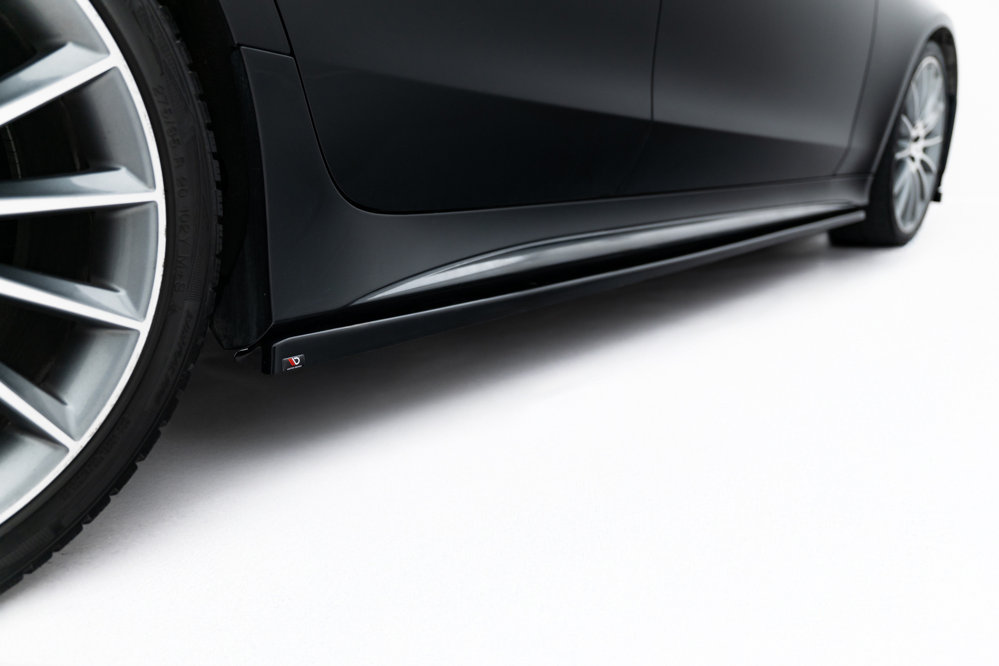 Zijskirts passend voor Mercedes AMG CLS AMG Pakket C257 Maxton Glans Zwart