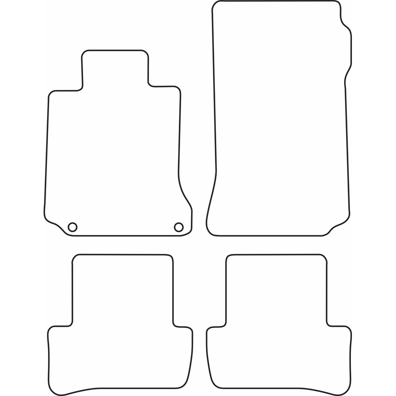 Set velour car mats  Mercedes C-Class W204 2007-