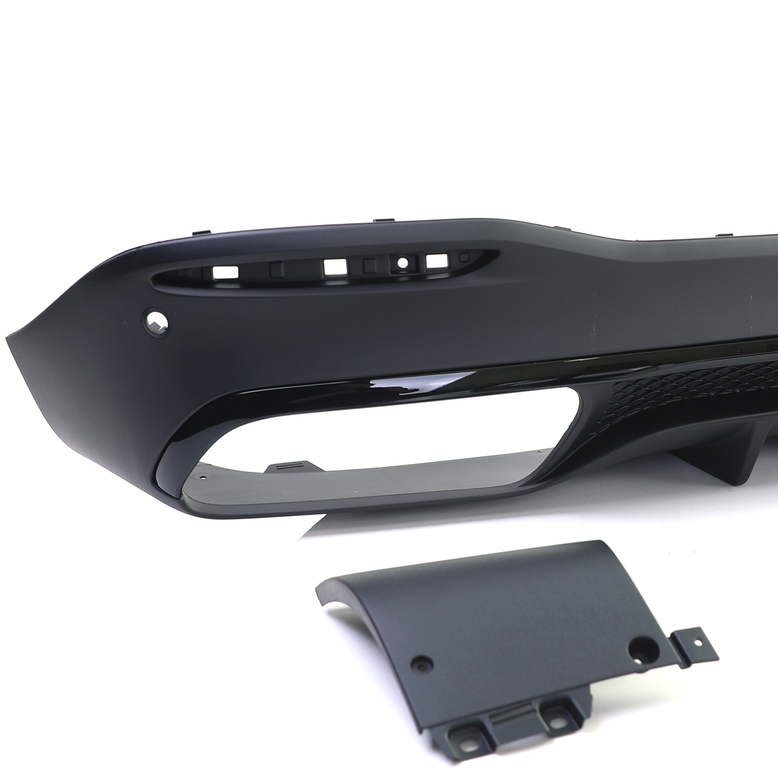 Diffuser passend voor Mercedes GLE SUV W167 V167 19-23 AMG Look Zwart