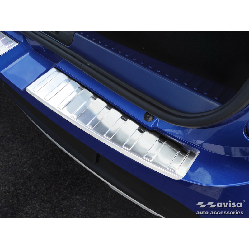 Stainless Steel Rear bumper protector  Dacia Sandero III 2020-2022 & Facelift 2022- incl. Stepway 'Ribs' (2-pieces)