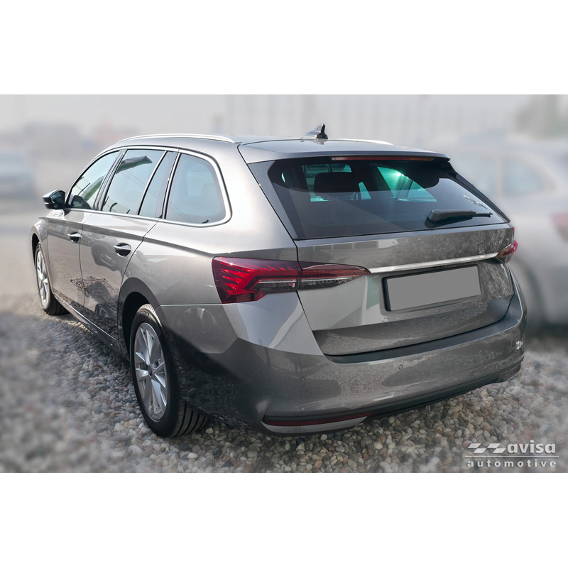 Avisa Brushed Stainless Steel Trunk Tailgate Trim Cover  Skoda Octavia IV Combi (NX5) 2019-2024 & Facelift 2024-