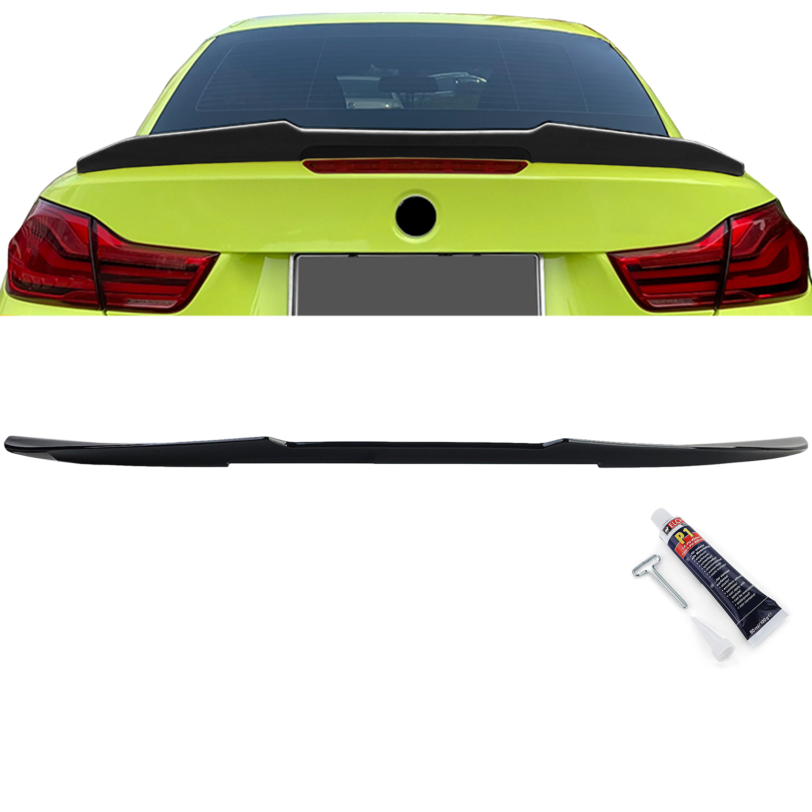 Spoiler passend voor BMW 4 Serie F33 / M4 F83 Glans Zwart