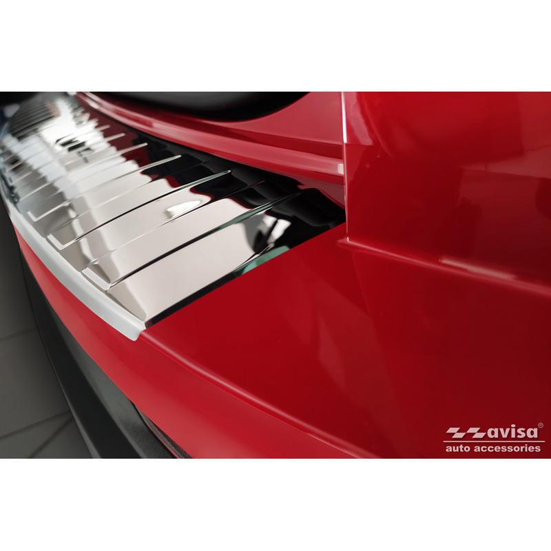 Chrome Stainless Steel Rear bumper protector  Skoda Karoq Facelift incl. Sportline 2022- 'Ribs'