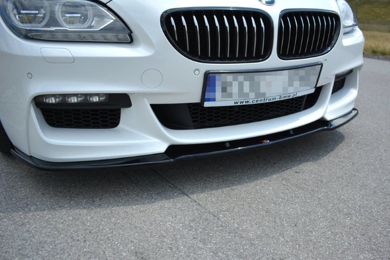 Voorspoiler passend voor BMW 6 Gran Coupé MPACK Glanzend Zwart